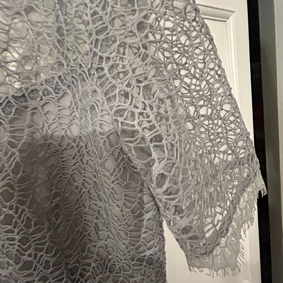 NWT: Gray Lace Party Dress: Size Medium - Picture 3 of 9